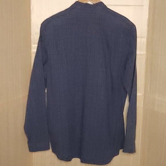 Eddie Bauer Mens Tall Blue Check Long Sleeve Button Down LT - Picture 2 of 5
